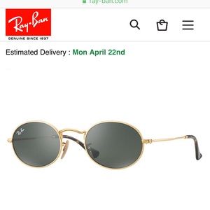 Brand new Ray Ban Round Oval sunglasses in case